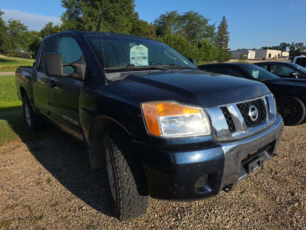 Majestic Blue Metallic 2008 Nissan Titan Pickup Truck Four-Wheel Drive 5-Speed Automatic
