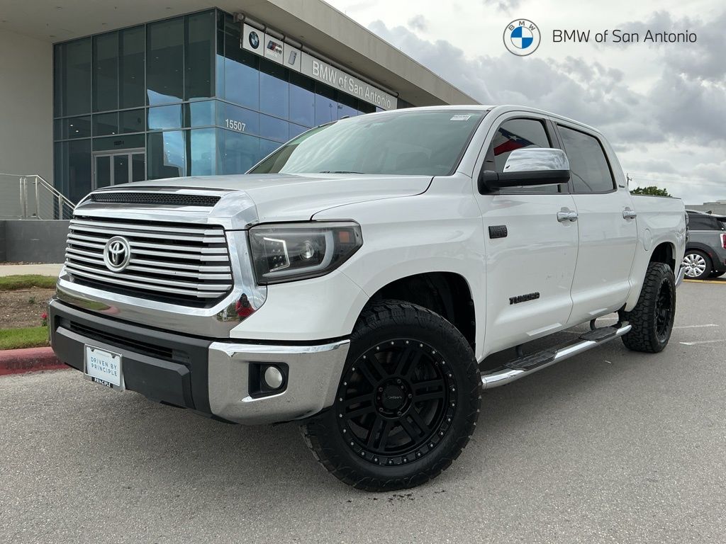 Super White 2017 Toyota Tundra Limited CrewMax 5.7L FFV Pickup Truck 4X2 6-Speed Automatic Overdrive