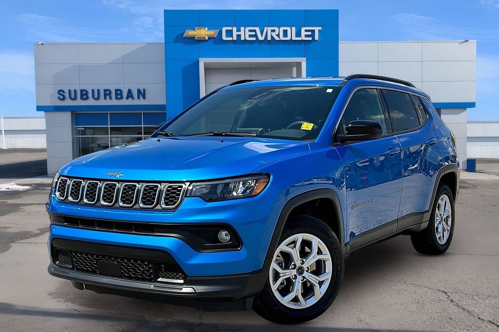 Hydro Blue Pearlcoat 2025 Jeep Compass Latitude 4WD SUV / Crossover Four-Wheel Drive 8-Speed Automatic