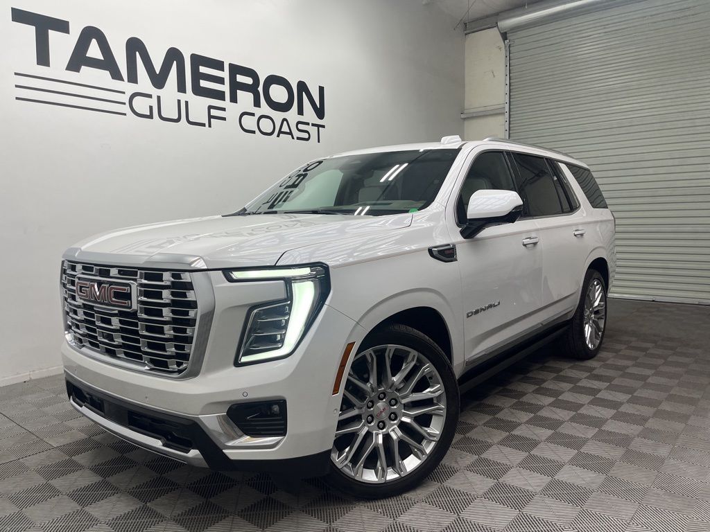 White Frost Tricoat 2025 GMC Yukon Denali 4WD SUV / Crossover Four-Wheel Drive