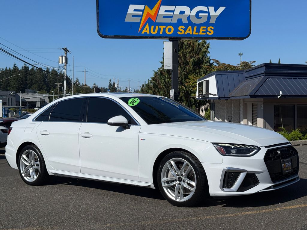 White 2023 Audi A4 Sedan All-Wheel Drive 7-Speed Automatic