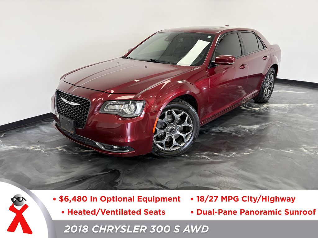 Velvet Red Pearlcoat 2018 Chrysler 300 S AWD Sedan All-Wheel Drive 8-Speed Automatic