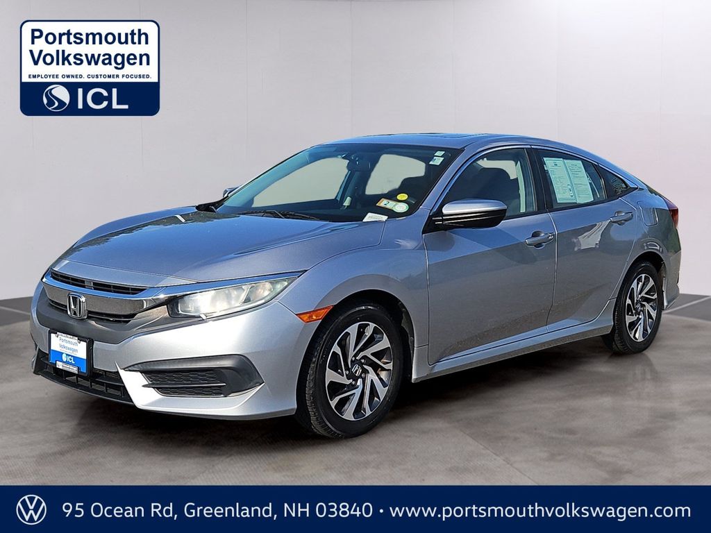 Lunar Silver Metallic 2016 Honda Civic Sedan Front-Wheel Drive Continuously Variable Transmission