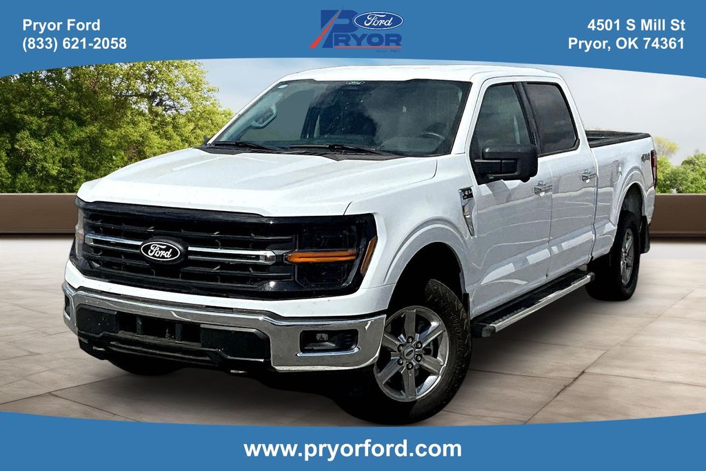 White 2024 Ford F-150 XLT SuperCrew 4WD Pickup Truck Four-Wheel Drive Automatic