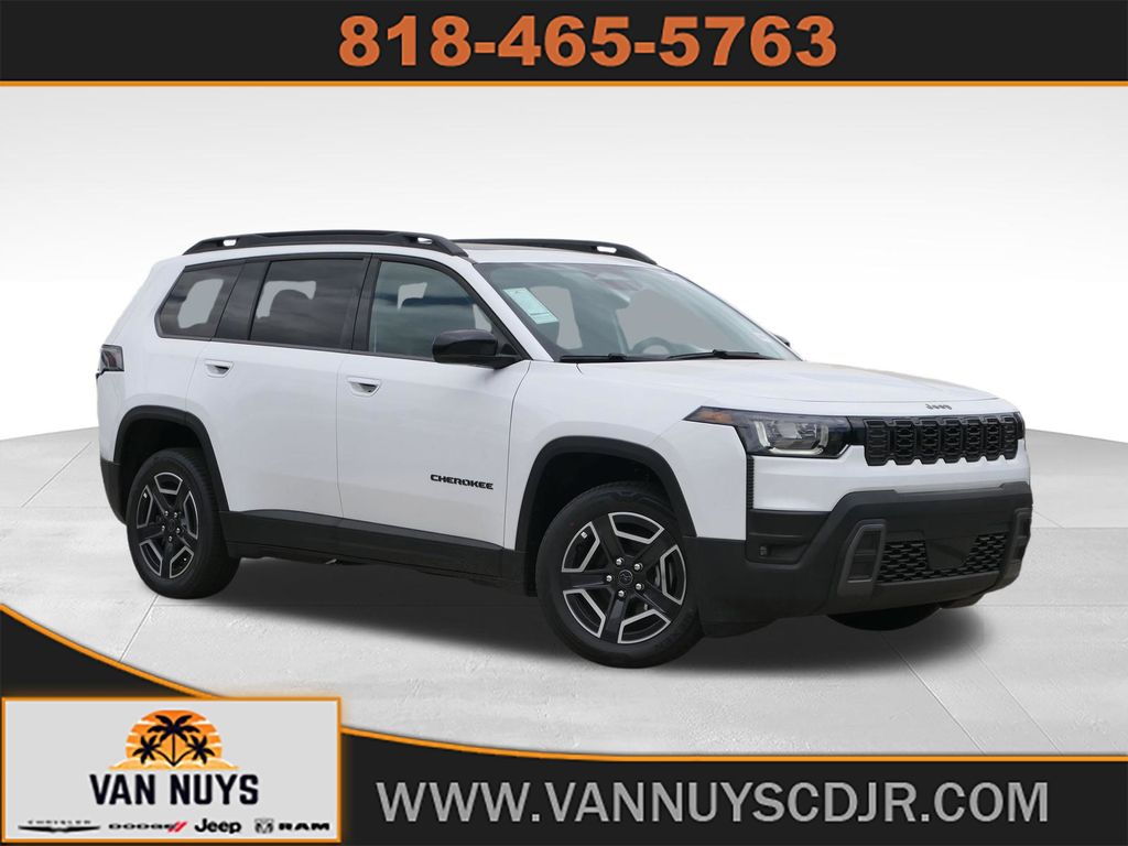 Bright White Clearcoat 2026 Jeep Cherokee SUV / Crossover Four-Wheel Drive Continuously Variable Transmission