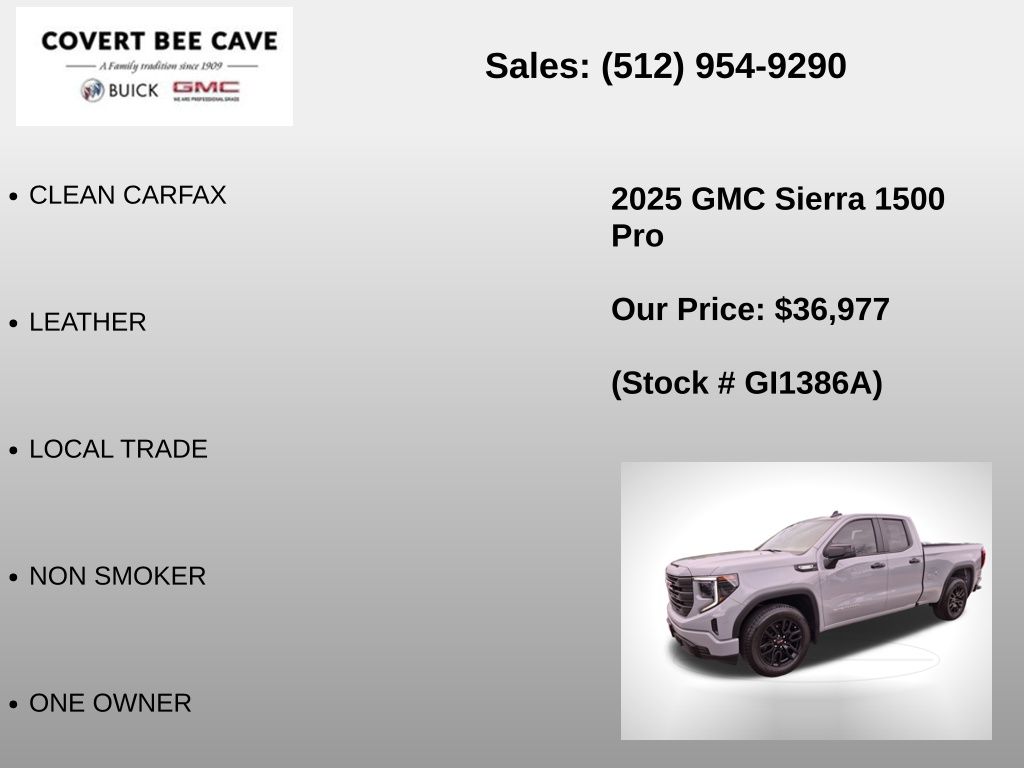Used Car 2025 Gmc Sierra 1500  Pro For Sale Under $40,000 In Austin, Texas