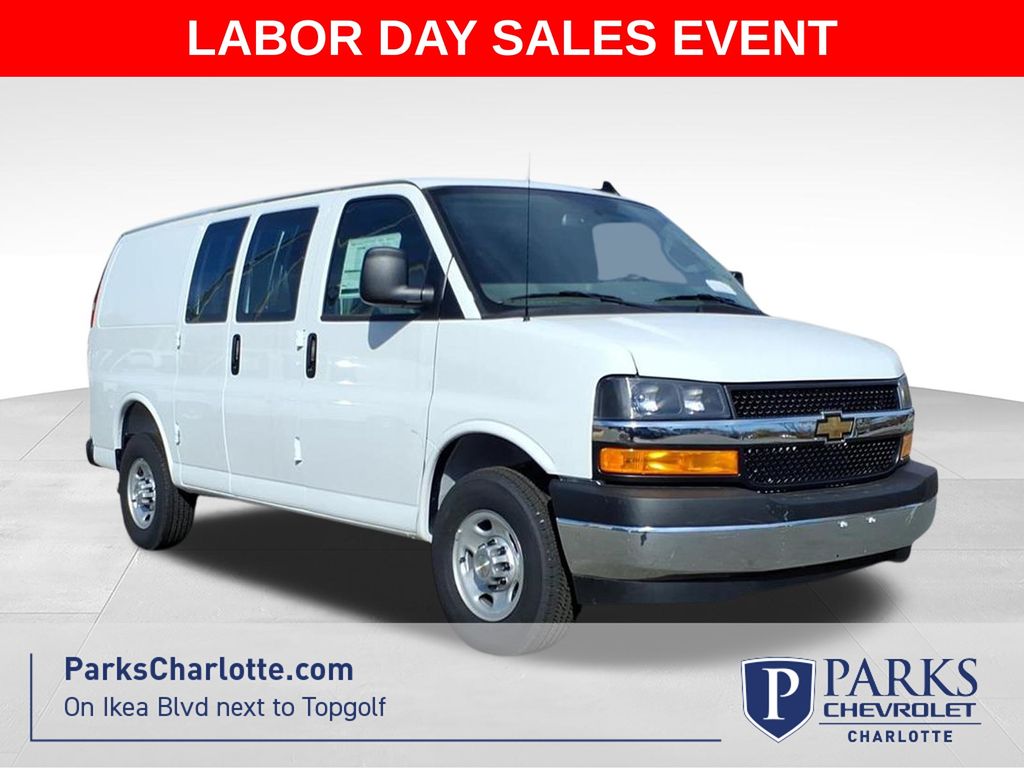Summit White 2025 Chevrolet Express Cargo Van Rear-Wheel Drive 