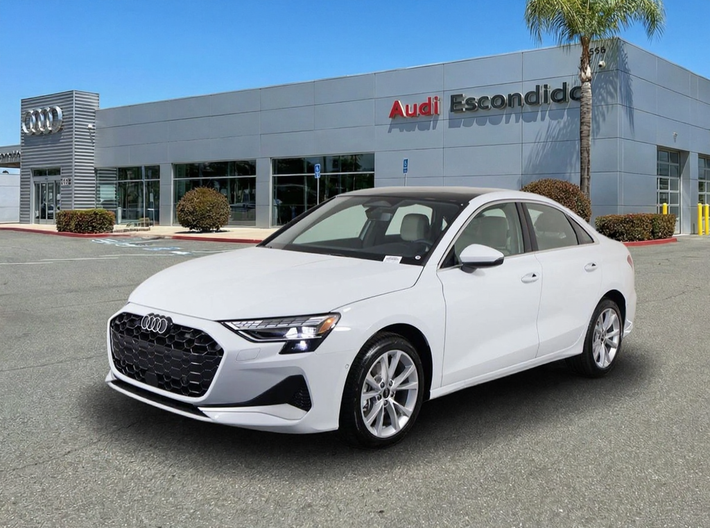 Glacier White Metallic 2026 Audi A3 Sedan All-Wheel Drive 7-Speed Automatic