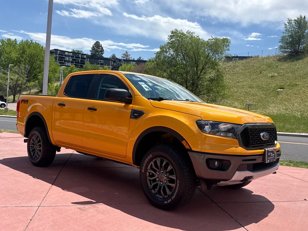 Orange Metallic 2021 Ford Ranger XLT SuperCrew 4WD Pickup Truck Four-Wheel Drive Automatic