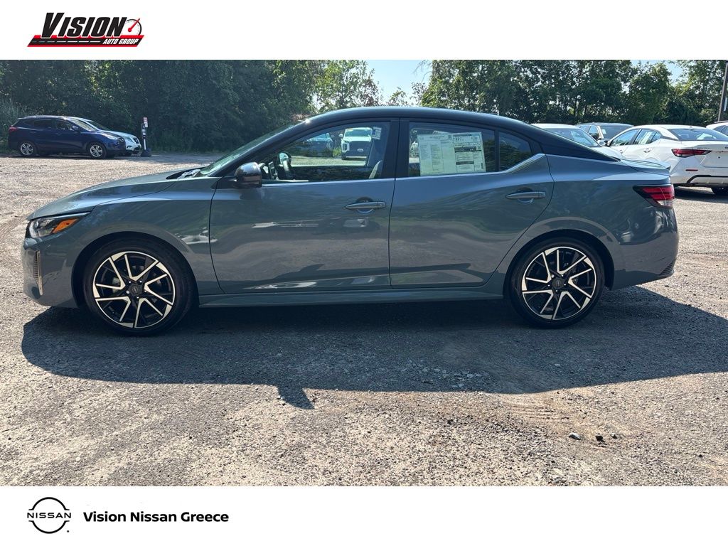 Atlantic Gray/Super Black 2025 Nissan Sentra Sedan Front-Wheel Drive Continuously Variable Transmission