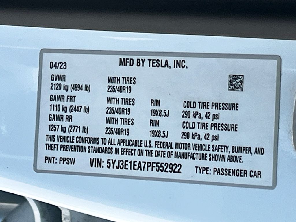 2023 Tesla Model 3 Base White at Central Houston Nissan