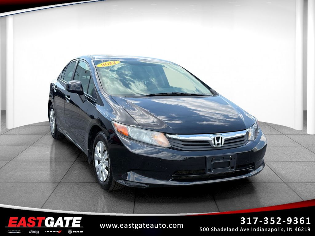 Crystal Black Pearl 2012 Honda Civic Sedan Front-Wheel Drive 5-Speed Automatic