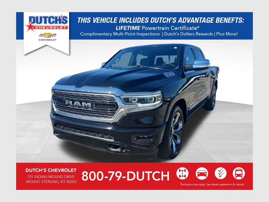 Diamond Black Crystal Pearlcoat 2021 RAM 1500 Pickup Truck Four-Wheel Drive 8-Speed Automatic