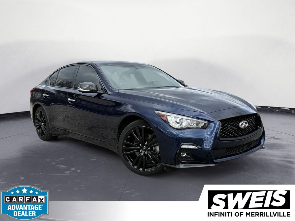 Grand Blue 2024 INFINITI Q50 Sensory AWD Sedan All-Wheel Drive 7-Speed Automatic Overdrive