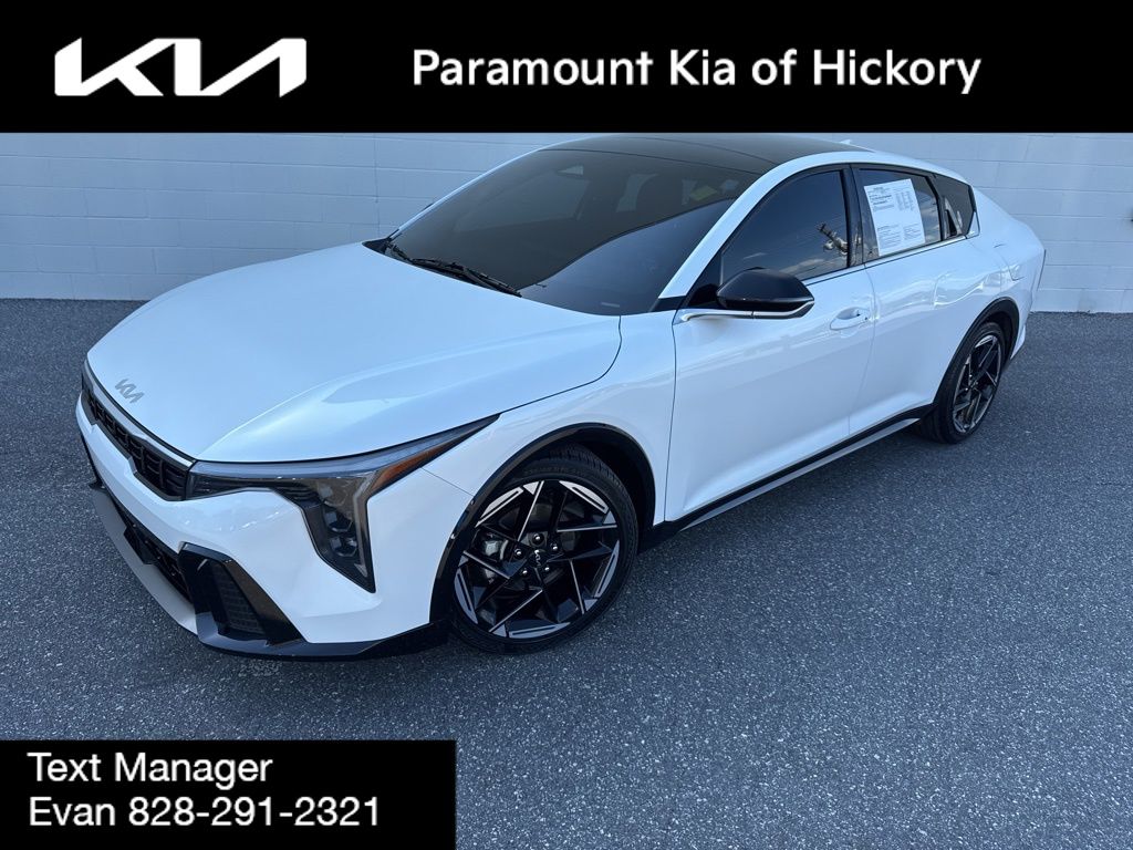 Snow White Pearl 2025 Kia K4 GT-Line FWD Sedan Front-Wheel Drive Continuously Variable Transmission