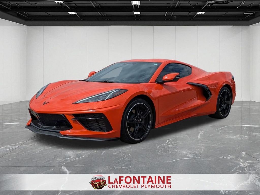 Orange 2025 Chevrolet Corvette Stingray 1LT Coupe RWD Coupe Rear-Wheel Drive 8-Speed Dual Clutch