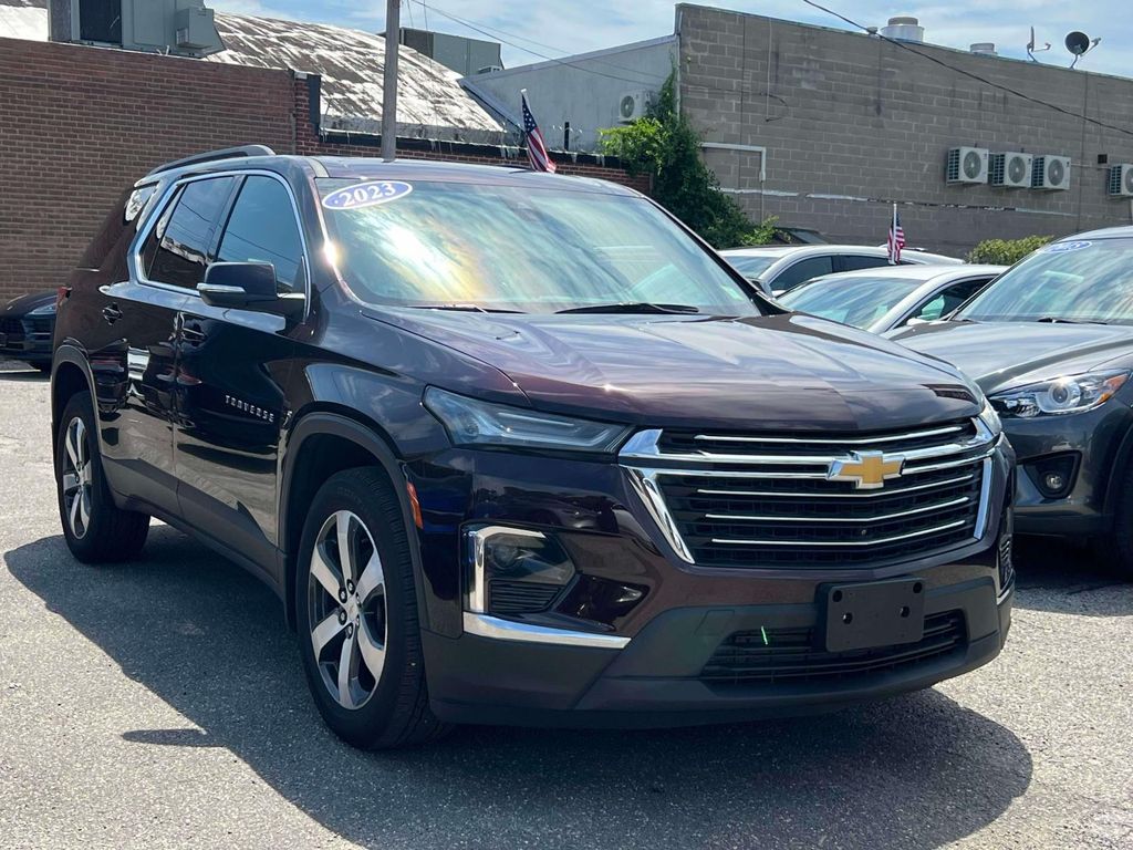 Black Cherry Metallic 2023 Chevrolet Traverse SUV / Crossover Four-Wheel Drive 9-Speed Automatic