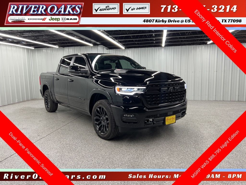 Diamond Black 2026 RAM 1500 Pickup Truck Four-Wheel Drive 8-Speed Automatic