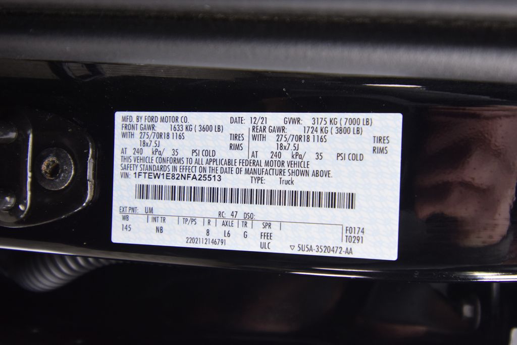 used 2022 Ford F-150 car, priced at $43,800