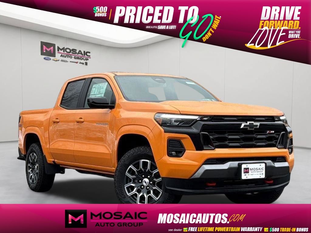 Sunrise Orange 2026 Chevrolet Colorado Z71 Crew Cab 4WD Pickup Truck Four-Wheel Drive 8-Speed Automatic