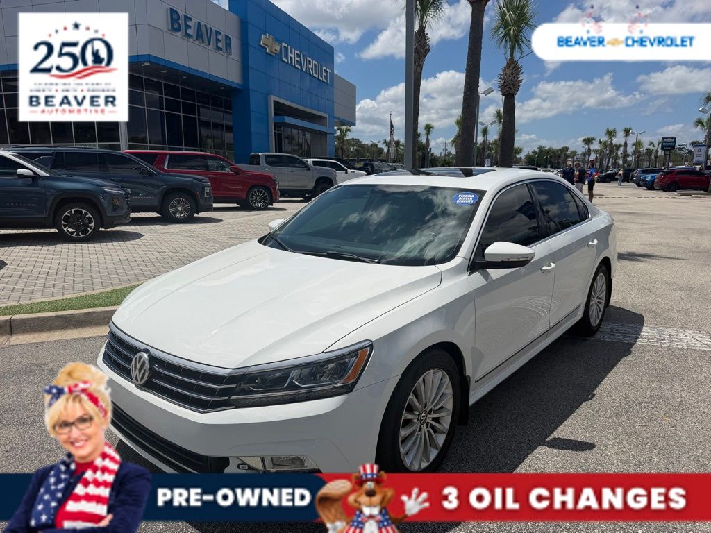 Pure White 2016 Volkswagen Passat Sedan Front-Wheel Drive 6-Speed Automatic