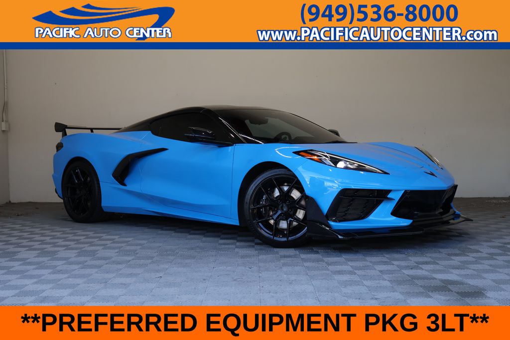 Rapid Blue 2021 Chevrolet Corvette Coupe Rear-Wheel Drive 8-Speed Dual Clutch