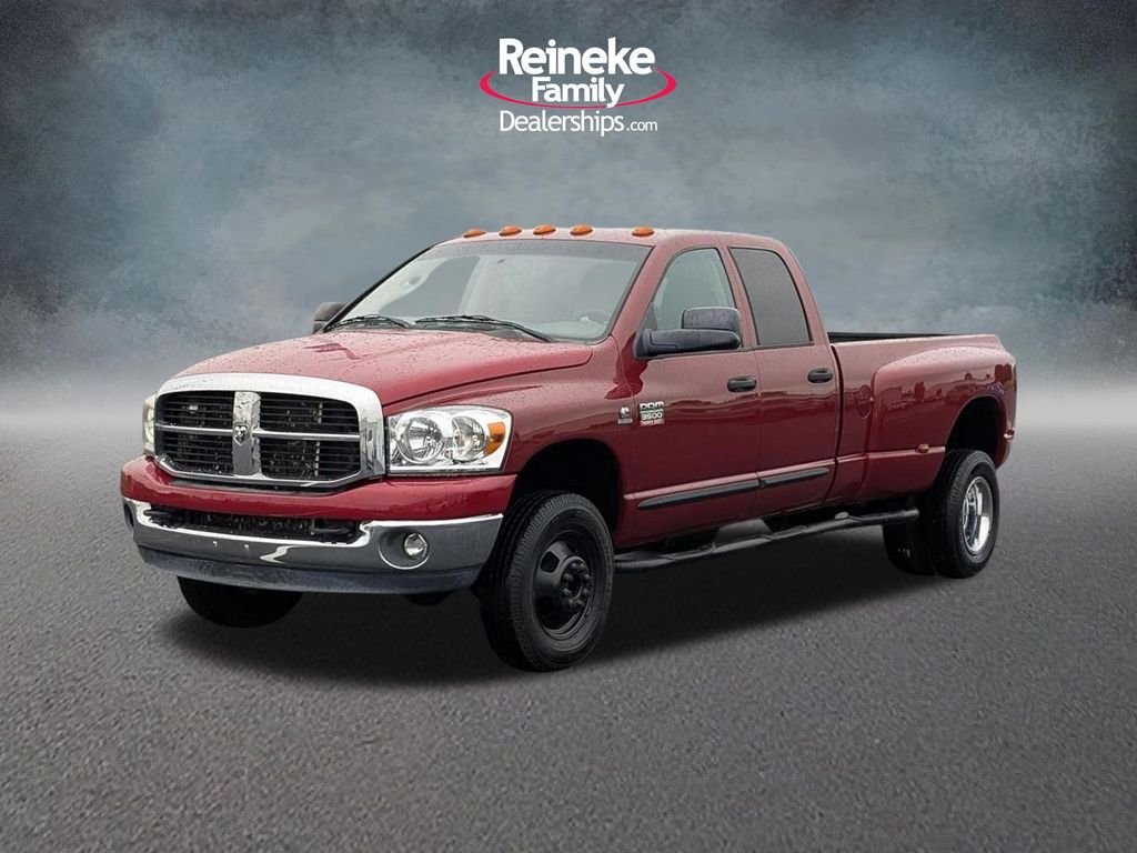 Inferno Red Crystal Pearl 2007 Dodge RAM 3500 Pickup Truck Four-Wheel Drive 6-Speed Automatic