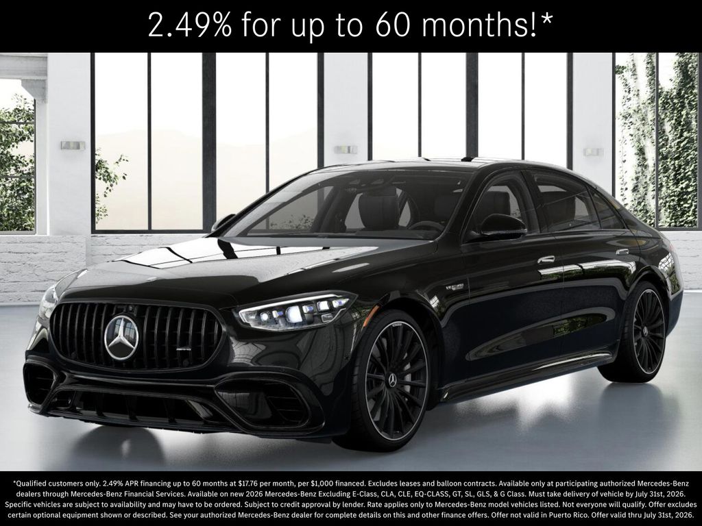 Obsidian Black Metallic 2026 Mercedes-Benz S-Class Sedan All-Wheel Drive 9-Speed Automatic