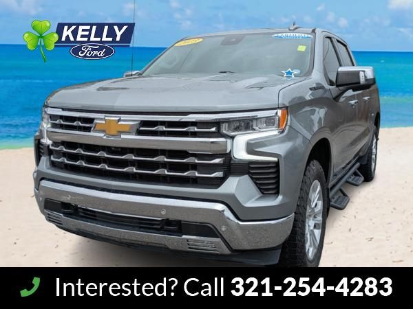 Sterling Gray Metallic 2023 Chevrolet Silverado 1500 LTZ Crew Cab 4WD Pickup Truck Four-Wheel Drive Automatic