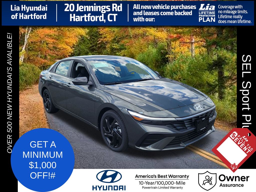 Amazon Gray 2026 Hyundai Elantra Sedan Front-Wheel Drive Continuously Variable Transmission