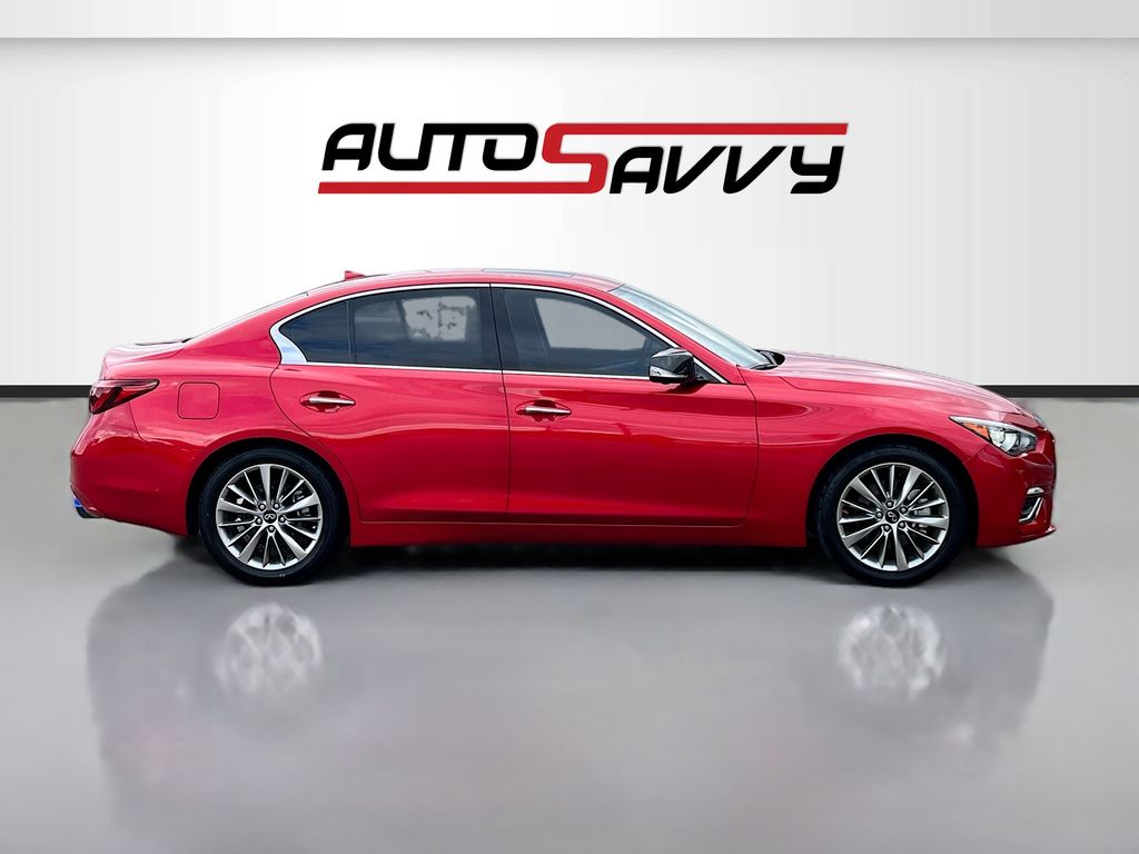 2023 INFINITI Q50 LUXE Red at AutoSavvy Houston Northwest