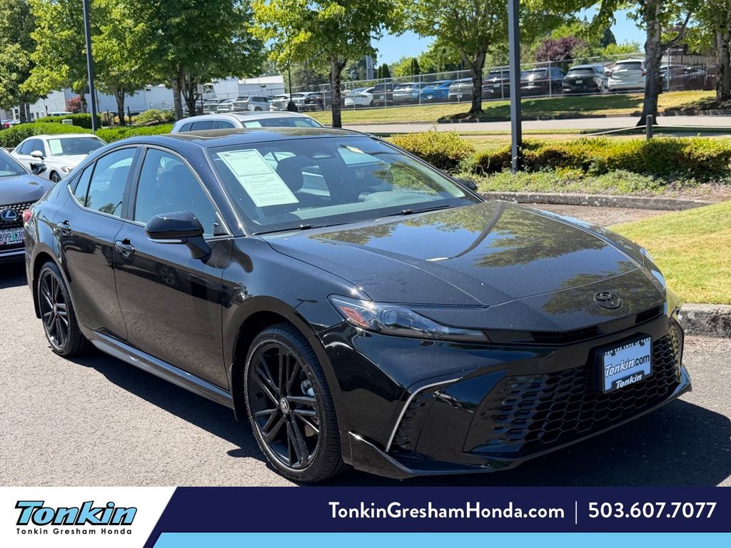 Midnight Black Metallic 2026 Toyota Camry Sedan All-Wheel Drive Continuously Variable Transmission