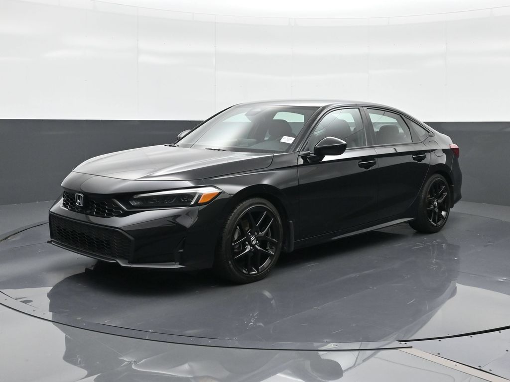 Crystal Black Pearl 2025 Honda Civic Sedan Front-Wheel Drive Continuously Variable Transmission