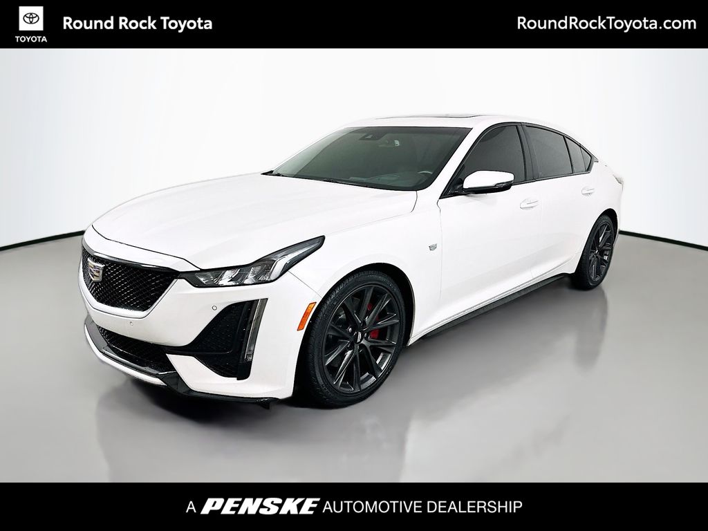 Crystal White Tricoat 2023 Cadillac CT5 Sport RWD Sedan Rear-Wheel Drive Automatic