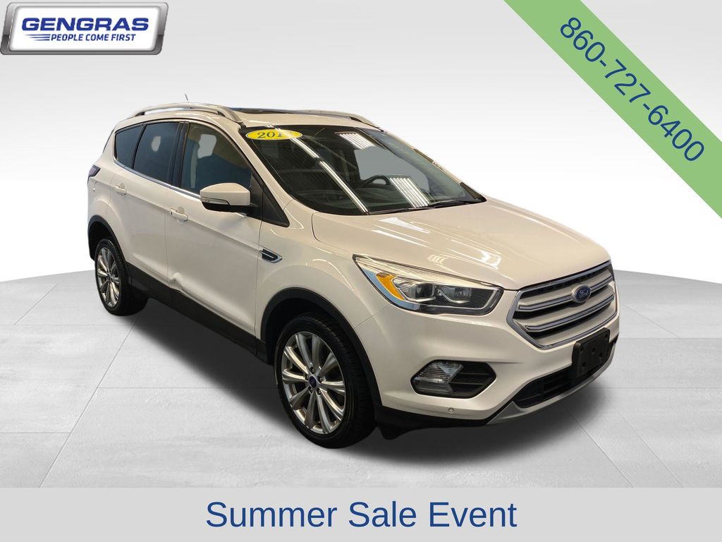 White Platinum Clearcoat Metallic 2018 Ford Escape SUV / Crossover All-Wheel Drive 6-Speed Automatic