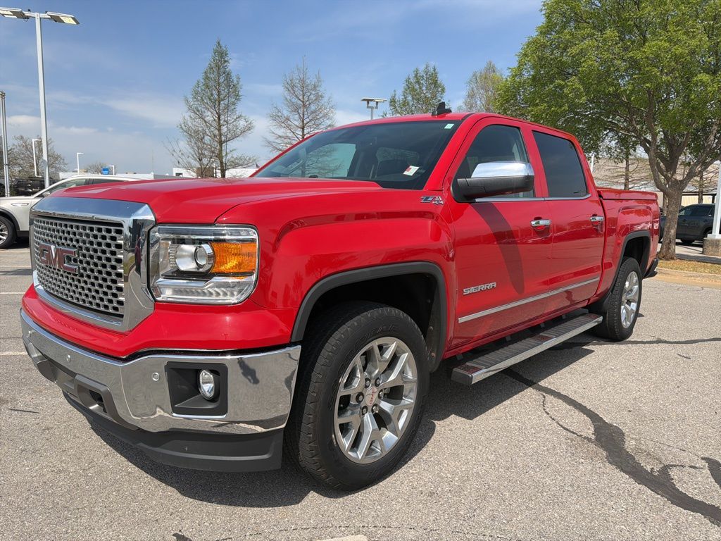Fire Red 2015 GMC Sierra 1500 SLT Crew Cab 4WD Pickup Truck Four-Wheel Drive 6-Speed Automatic Overdrive