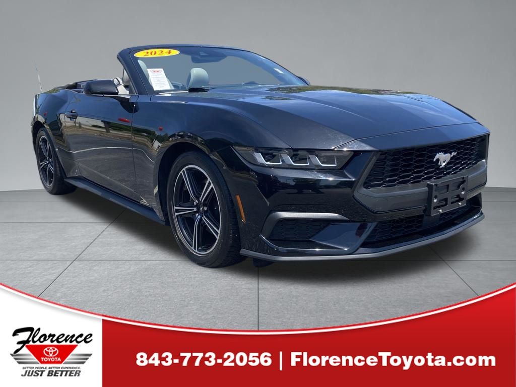 Shadow Black 2024 Ford Mustang Convertible Rear-Wheel Drive Automatic