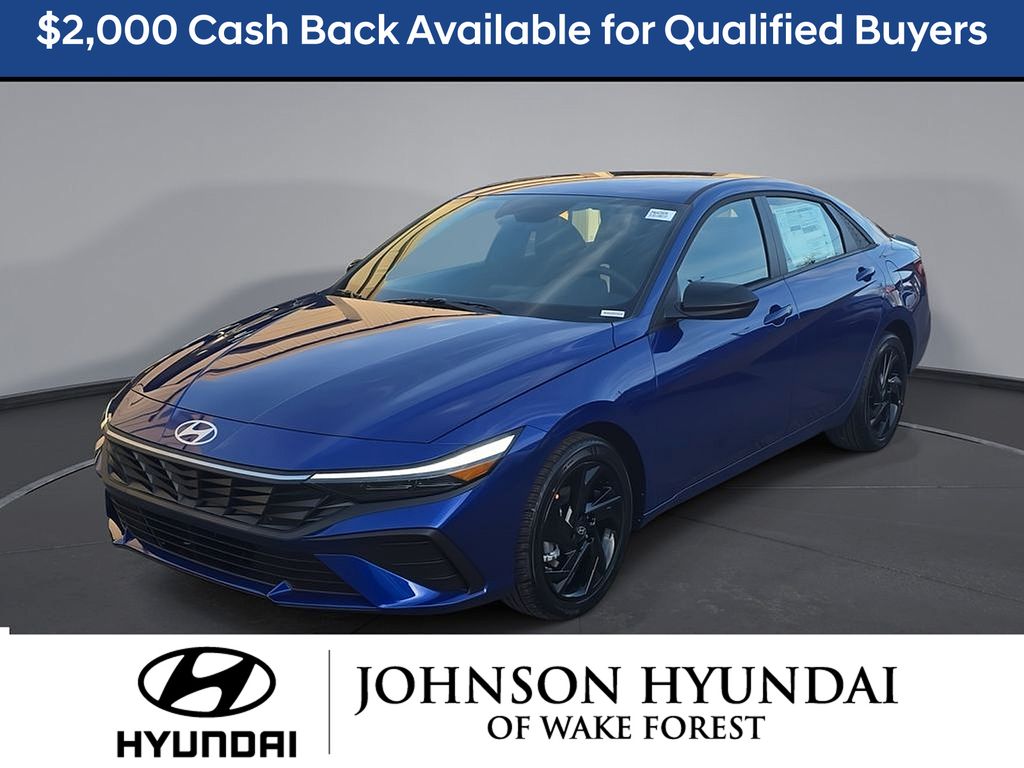 Intense Blue 2026 Hyundai Elantra SEL Sport FWD Sedan Front-Wheel Drive Continuously Variable Transmission