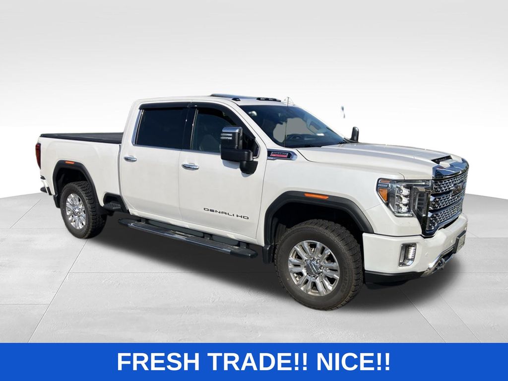 White Frost Tricoat 2023 GMC Sierra 2500HD Pickup Truck Four-Wheel Drive Automatic
