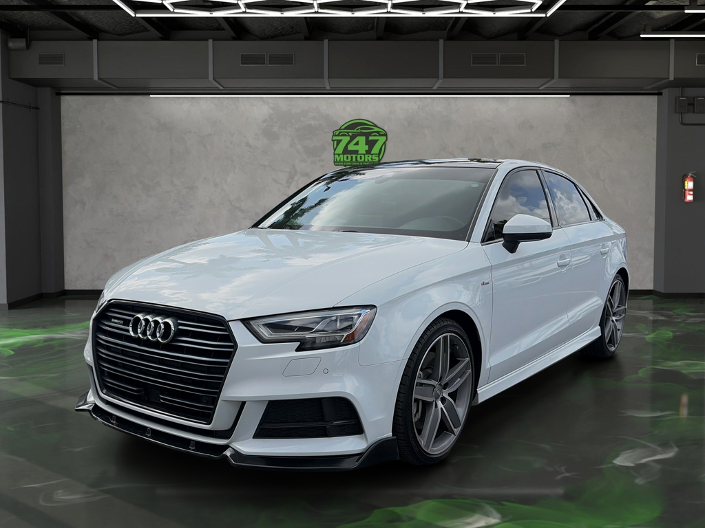 Glacier White 2020 Audi A3 Sedan All-Wheel Drive 7-Speed Automatic