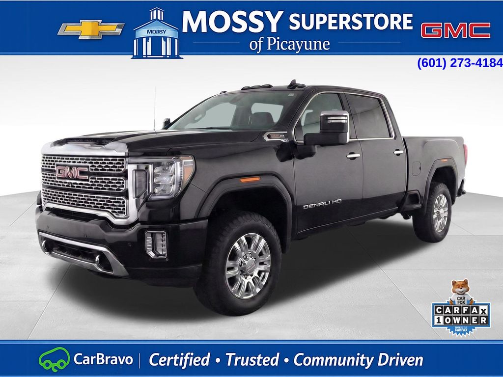 Black (Ebony Twilight Metallic) 2023 GMC Sierra 2500HD Denali Crew Cab 4WD Pickup Truck Four-Wheel Drive 6-Speed Automatic