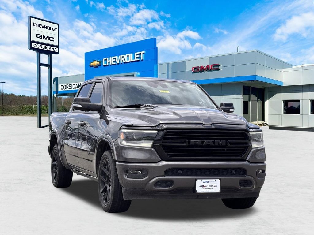 Gray (Granite Crystal Metallic Clearcoat) 2021 RAM 1500 Laramie Crew Cab RWD Pickup Truck 4X2 8-Speed Automatic