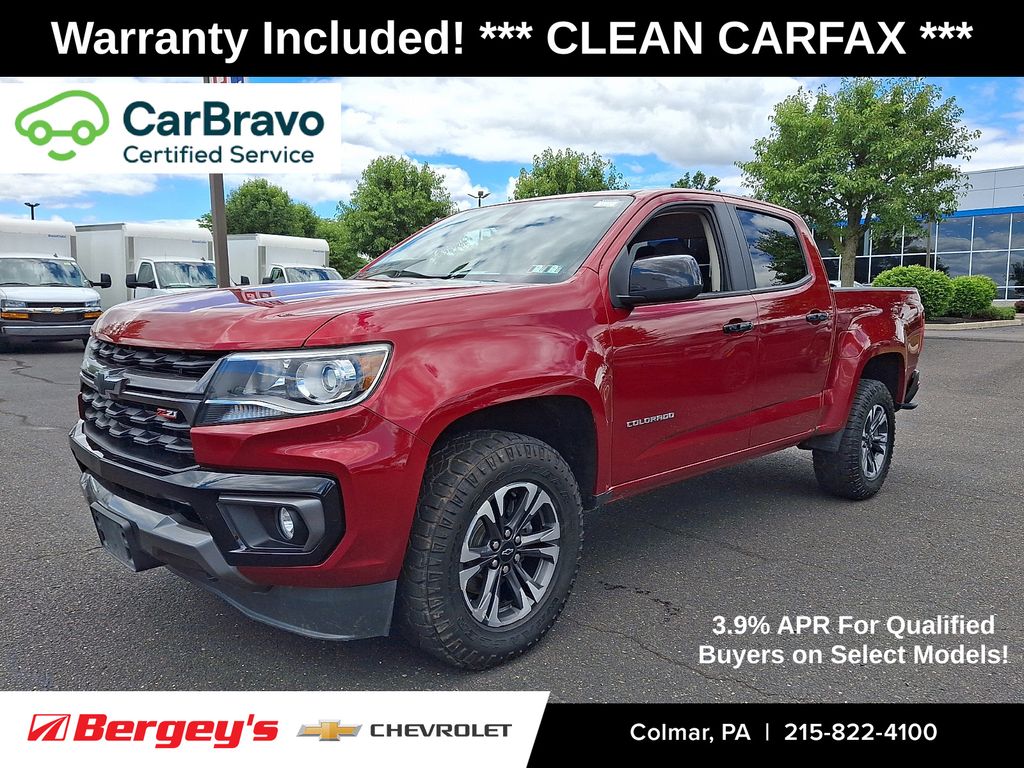 Cherry Red Tintcoat 2021 Chevrolet Colorado Pickup Truck Four-Wheel Drive 8-Speed Automatic