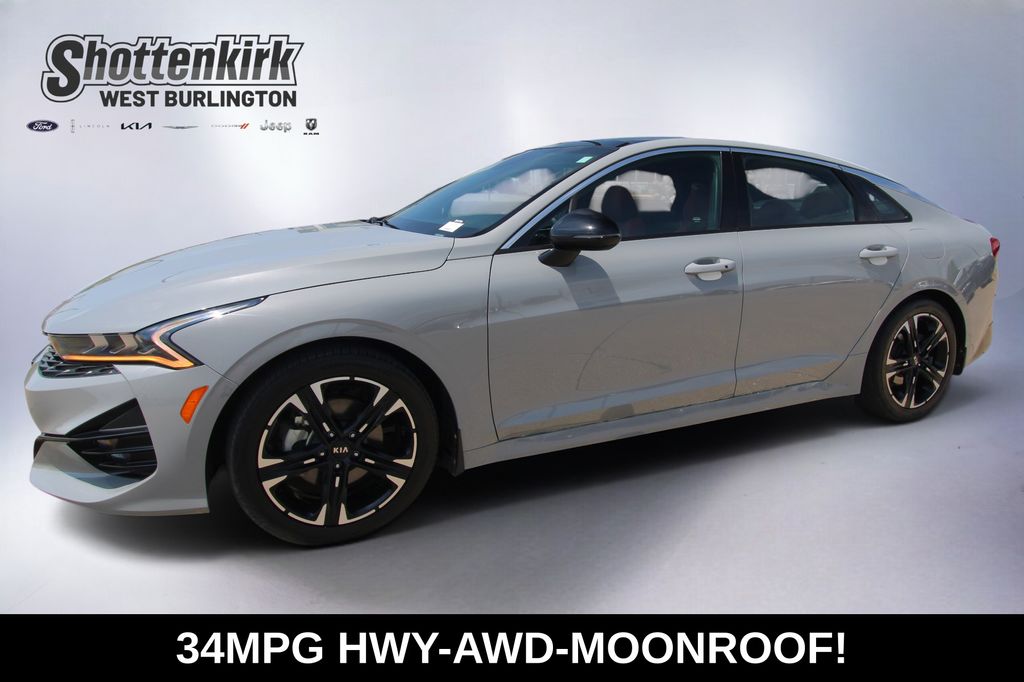 Wolf Gray 2021 Kia K5 Sedan Front-Wheel Drive 8-Speed Automatic