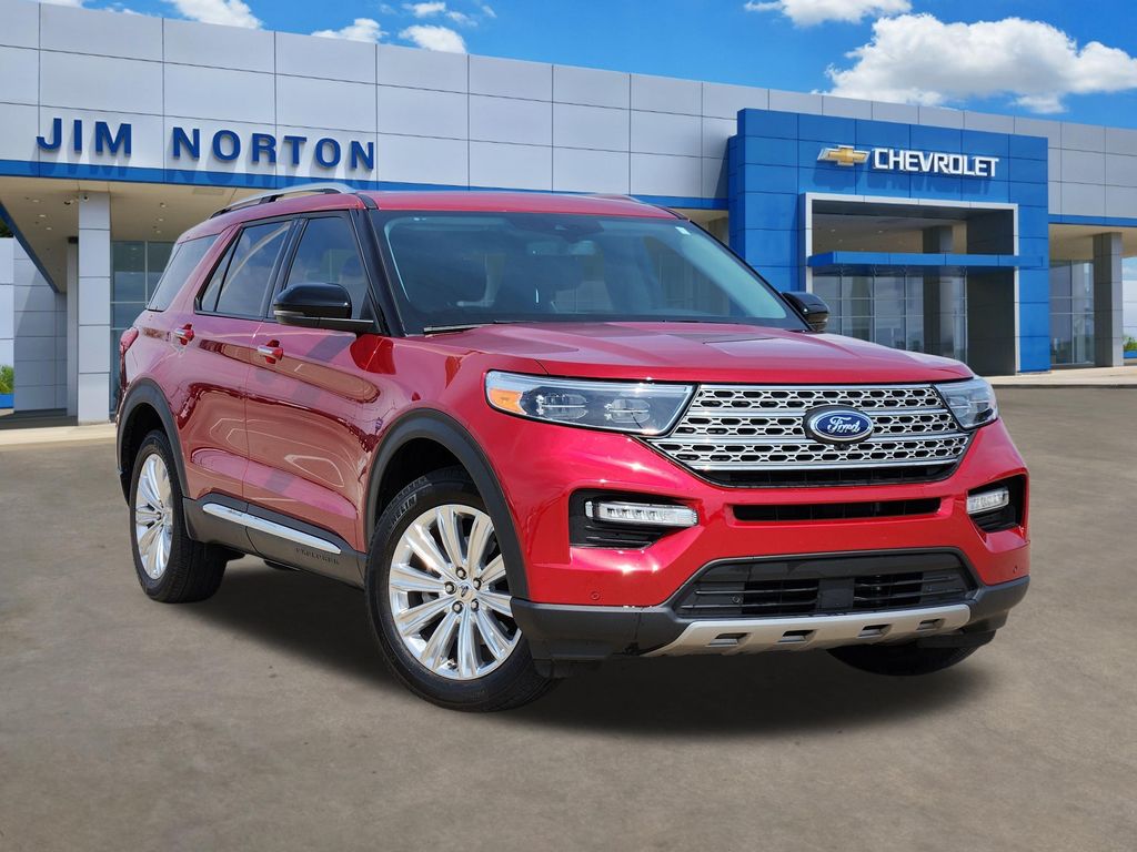 Rapid Red Metallic Tinted Clearcoat 2024 Ford Explorer Limited AWD SUV / Crossover All-Wheel Drive Automatic