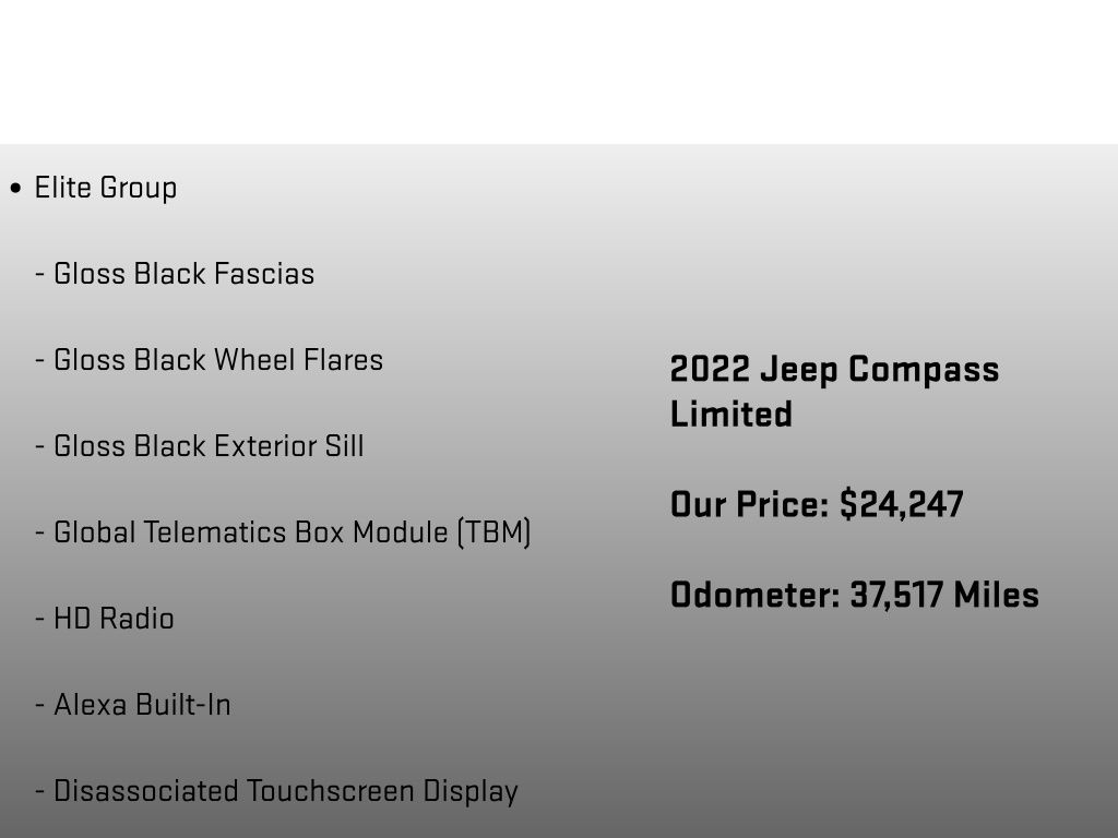 2022 Jeep Compass Limited Gray at Bob Ruth Ford