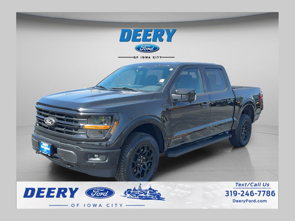 Agate Black Metallic 2024 Ford F-150 Pickup Truck Four-Wheel Drive 10-Speed Automatic