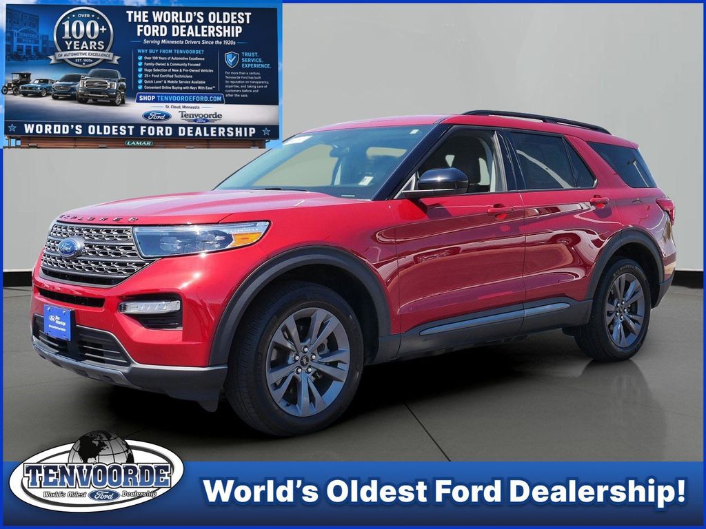 Red Metallic 2024 Ford Explorer SUV / Crossover All-Wheel Drive Automatic