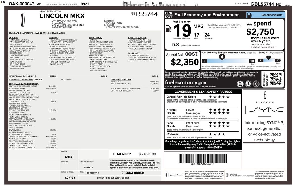 2016 Lincoln MKX Reserve