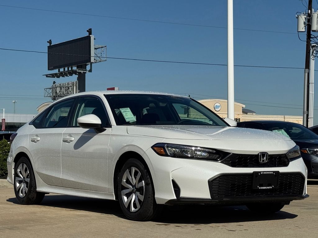 2026 Honda Civic LX White at Classic Honda Galveston